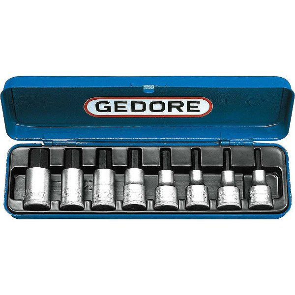 Jogo de soquetes allen encaixe 1/2" 4mm a 17mm 016201 GEDORE