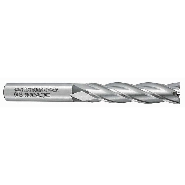 Fresa de topo em aço rápido 5/8" com 4 cortes DIN 844AN 1501 INDAÇO