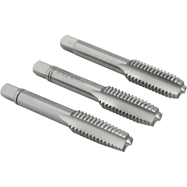 Macho manual de aço rápido 1/2" BSW jogo com 3 peças DORMER