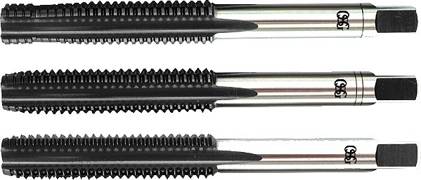 Macho manual de aço rápido M3 x 0,50mm métrica jogo com 3 peças OSG