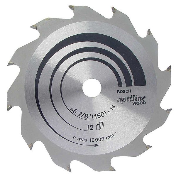 Lâmina de serra circular com dentes de metal duro/vídea 110mm x 20mm 20 dentes BOSCH