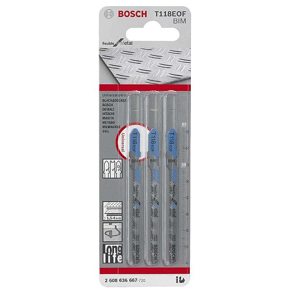 Lâmina de serra tico-tico encaixe T T-118-EOF BOSCH