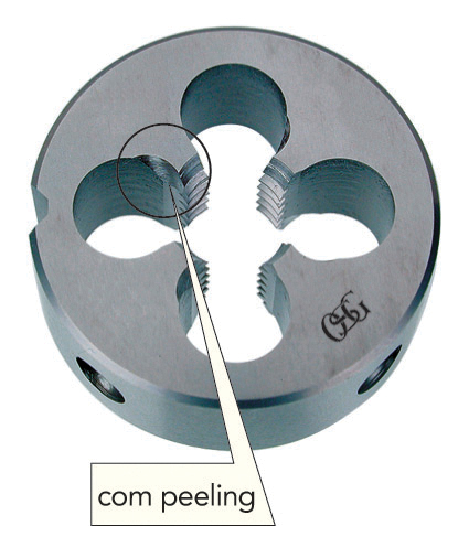 Cossinete de aço rápido 1/2" UNF externo 38mm com peeling DIN 223-B 106/9 OSG