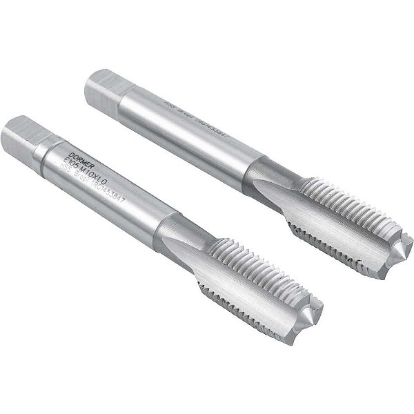 Macho manual de aço rápido M10 x 1,00mm rosca MB jogo com 2 peças DORMER