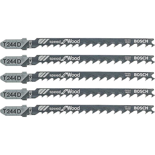 Lâmina de serra tico-tico T-244D cartela com 5 peças BOSCH