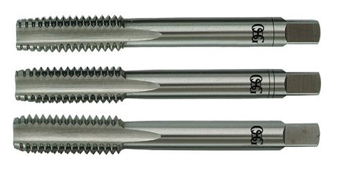 Macho manual de aço rápido 1/4" BSW jogo com 3 peças OSG