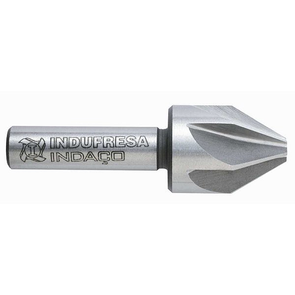 Escareador de aço 12,5mm 90 graus capacidade 2,0 a 12,5mm haste cilíndrica 8mm DIN 335A INDAÇO