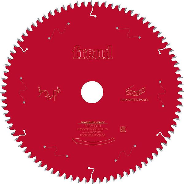 Lâmina de serra circular com dentes de metal duro 250,0mm x 30,0mm com 80 dentes para MDF BOSCH