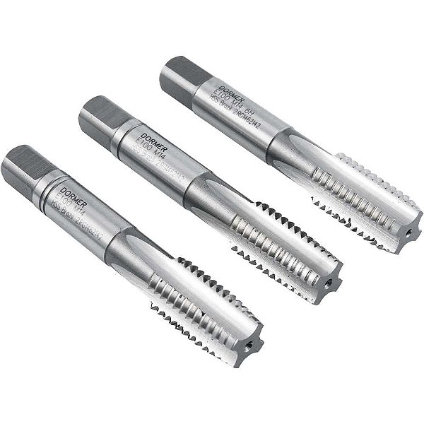 Macho manual de aço rápido M14 x 2,00mm rosca MA jogo com 3 peças DORMER