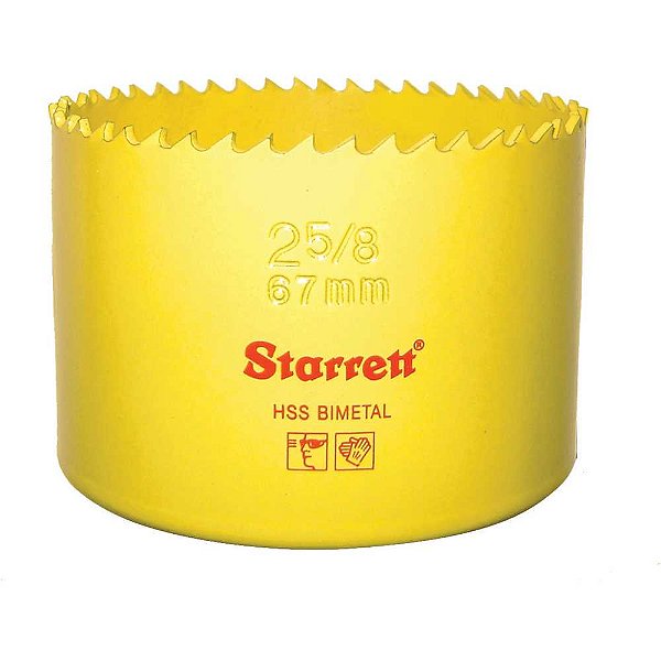 Serra copo de aço rápido 67mm - 2.5/8" Fast cut FCH0258-G STARRETT