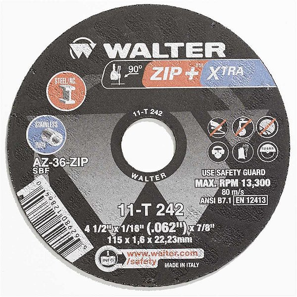 Disco de corte 177,8mm x 2,0mm x 22,23mm 11-T 272 WALTER
