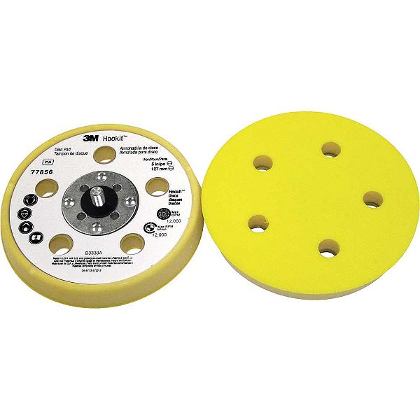 Suporte para lixa 127mm com furo e com fixa fácil com 5 furos R.5/16UNC 3M