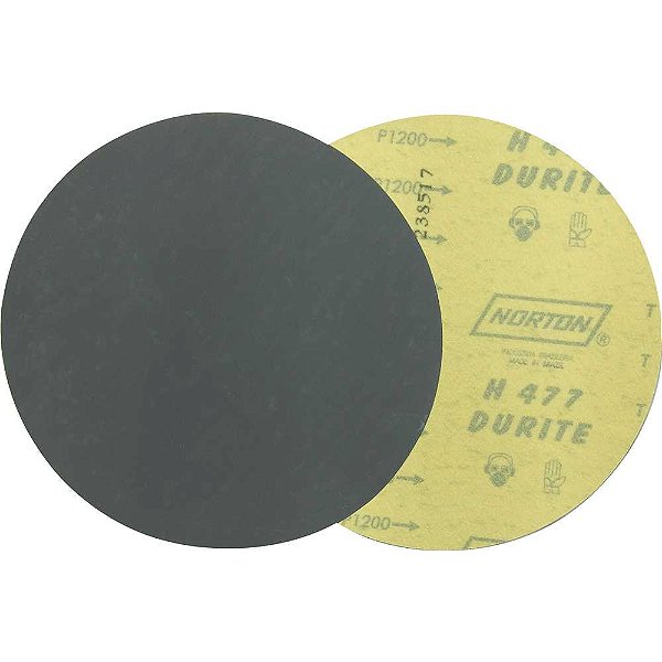 Disco de lixa 180mm grão 1200 costado em pluma sem furo para mármore e granito Speed-Grip H477 NORTON - 100 unidades