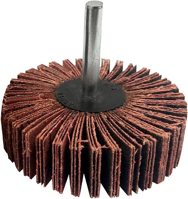 Roda de lixas 75mm x 25mm com haste grão 220 Mini Kontour R-263 RODABRAS