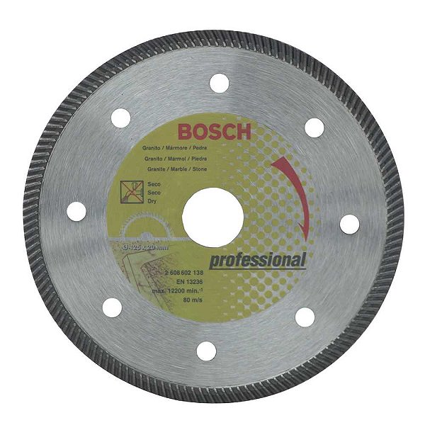 Disco de corte diamantado 125mm x 20mm x 8mm Expert Turbo 2608602138/2608602714 BOSCH
