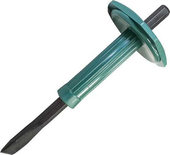 Talhadeira 25mm x 300mm aço cromo vanádio oxidado com punho plástico de proteção ST90824G SATA