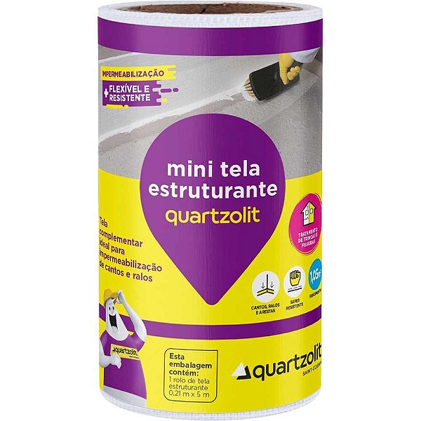 Tela estruturante para reforço de impermeabilização 21cm x 5 metros 0334.00000.0085RL QUARTZOLIT