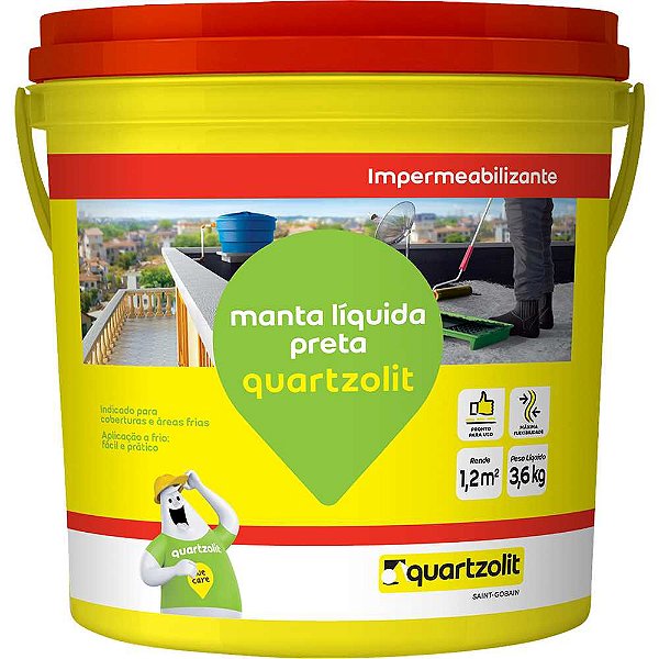 Manta líquida preta impermeabilizante 30942.03.34.056 QUARTZOLIT
