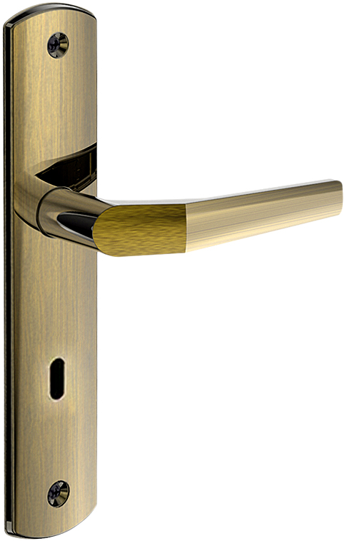 Fechadura para porta interna Pop Line Reta antique brass ESP26 SOPRANO