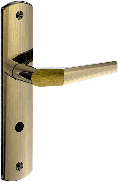 Fechadura de banheiro POP LINE RETA acabamento Antique Brass ESP026 SOPRANO
