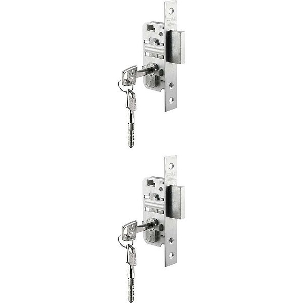 Fechadura auxiliar externa duo tetra inox polido SOPRANO