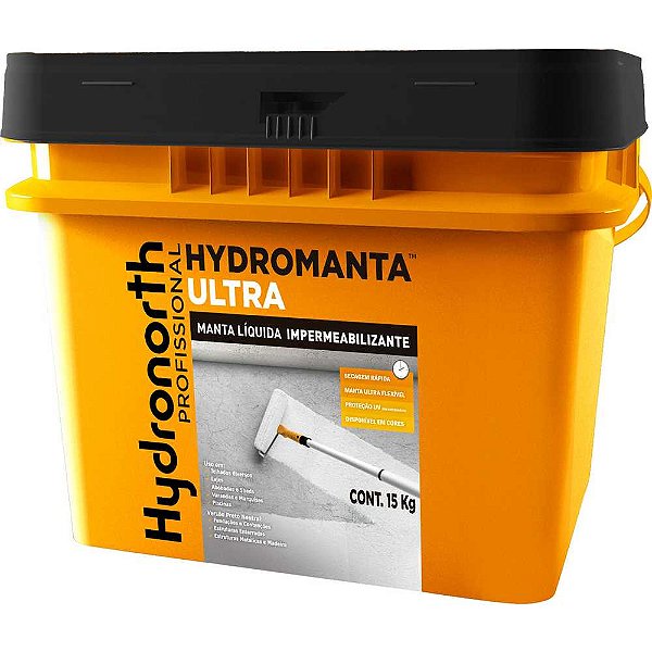 Manta impermeabilizante líquida branca 15kg Hydromanta Ultra 56687 HYDRONORTH