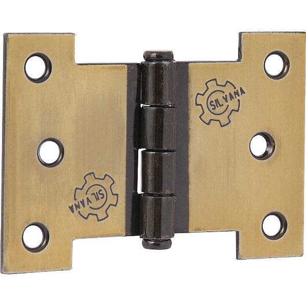 Dobradiça 3.1/2" em ferro oxidado palmela encartelada com 2 peças SILVANA