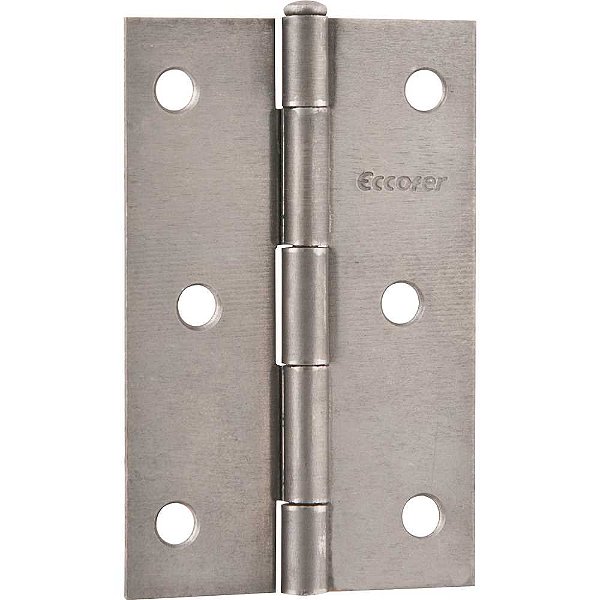 Dobradiça para porta 3" em ferro polido com 3 peças ECCOFER