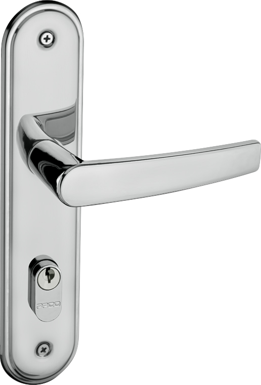 Fechadura externa com espelho 401-30 cromada 54020427 PADO