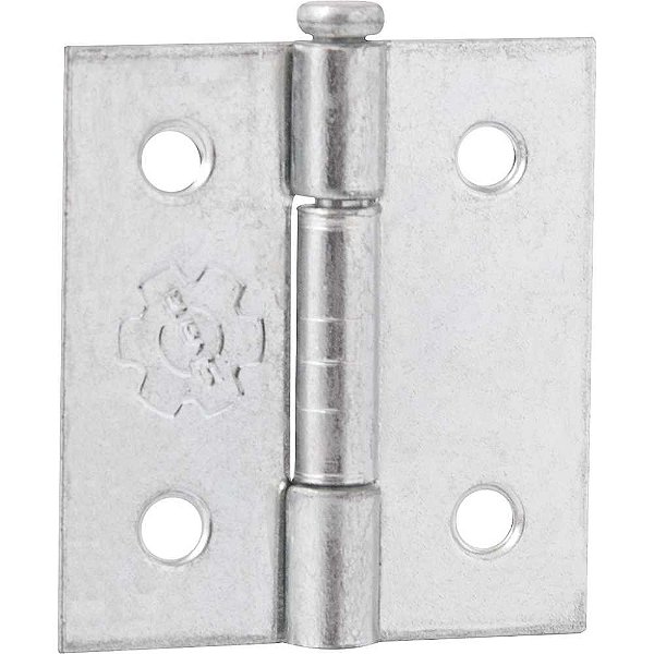 Dobradiça 1.1/2" zincada encartelada com 3 peças SILVANA