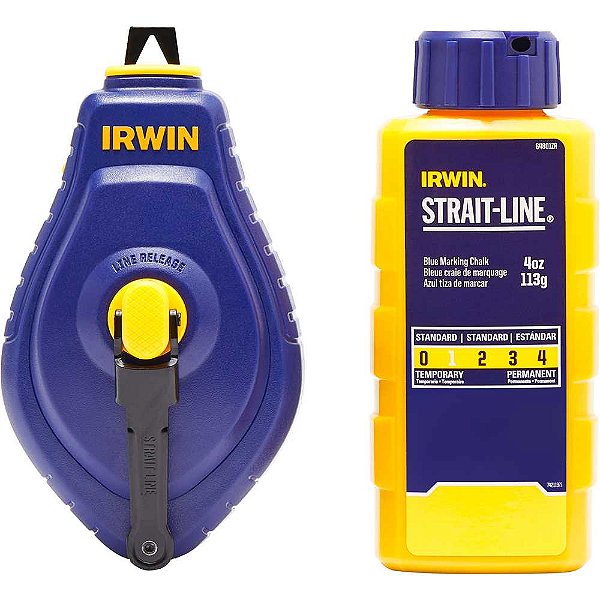 Jogo de carretel de linha + giz azul IWHT48442BC IRWIN