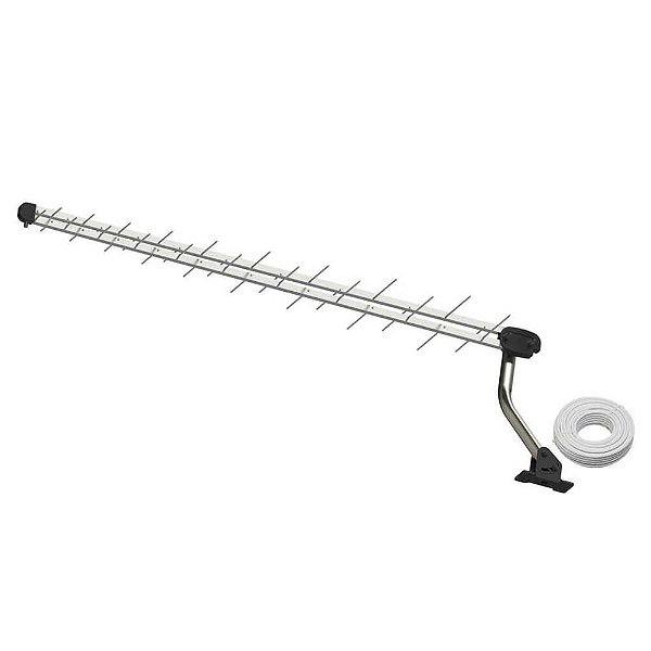 Antena digital externa com cabo coaxial (16 metros) e mastro SL-2800K BRASFORMA