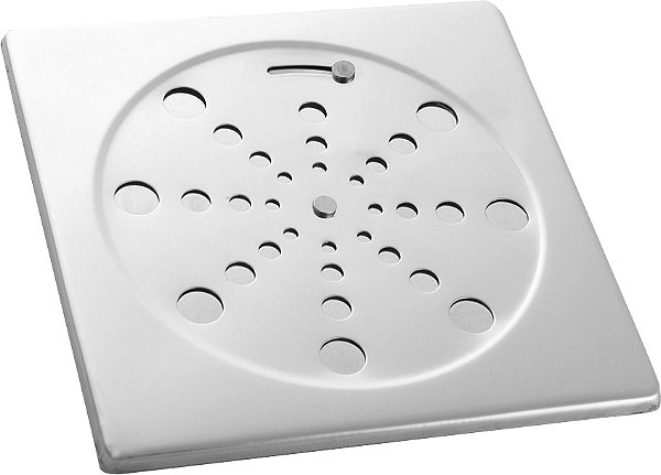 Grelha/Tampa para ralo 150,0mm quadrado em aço inox com fecho 291814 BLUKIT