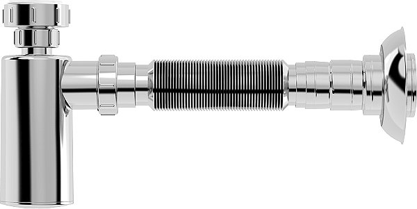 Sifão universal copo cromado 480mm comprimento 031702 BLUKIT