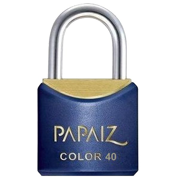 Cadeado de latão 40mm revestimento azul CR-40 PAPAIZ