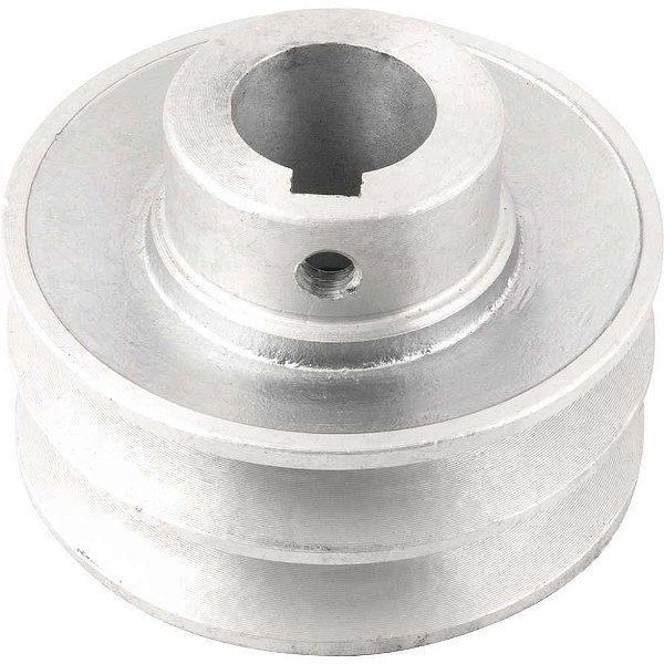 Polia de alumínio 2 canais perfil A 80mm com furo de 24mm VONDER