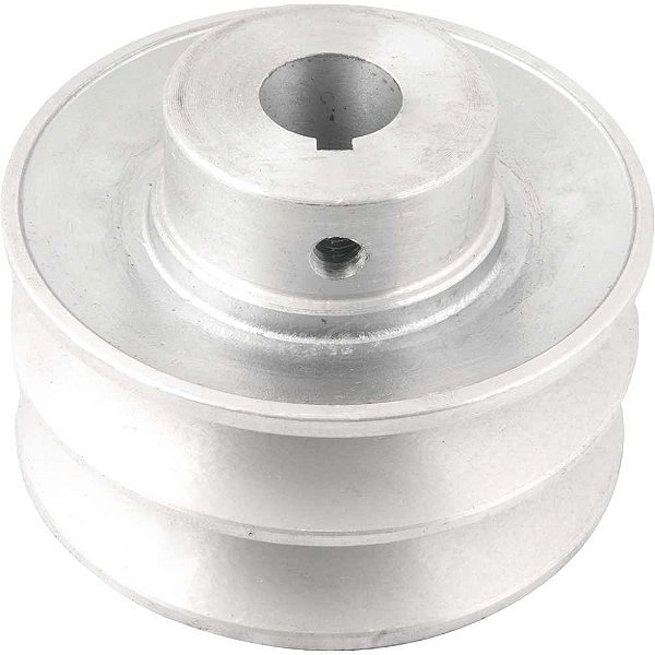 Polia de alumínio 2 canais perfil B 90mm com furo de 3/4" - 19,1mm VONDER