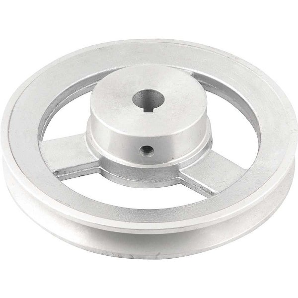 Polia de alumínio 1 canal perfil A 150mm com furo de 5/8" - 15,9mm VONDER