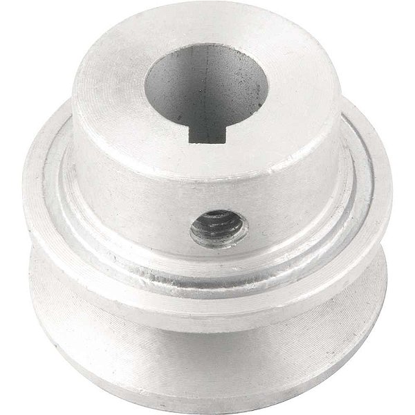 Polia de alumínio 1 canal perfil A 50mm com furo de 5/8" - 15,9mm VONDER