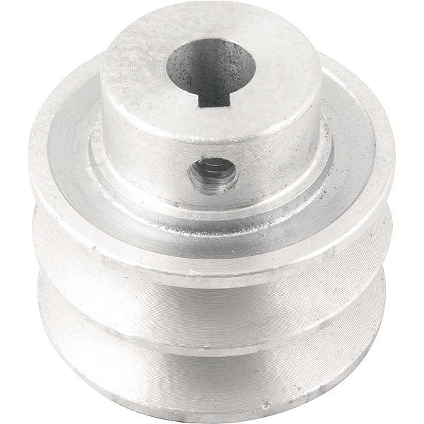 Polia de alumínio 2 canais perfil A 60mm com furo de 14mm VONDER