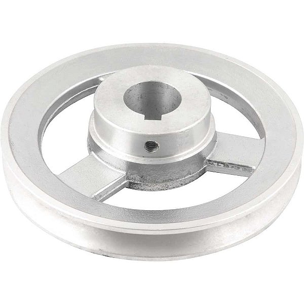 Polia de alumínio 1 canal perfil A 150mm com furo de 28mm VONDER