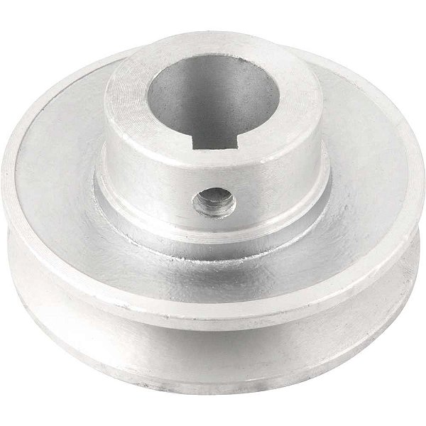 Polia de alumínio 1 canal perfil A 80mm com furo de 24mm VONDER