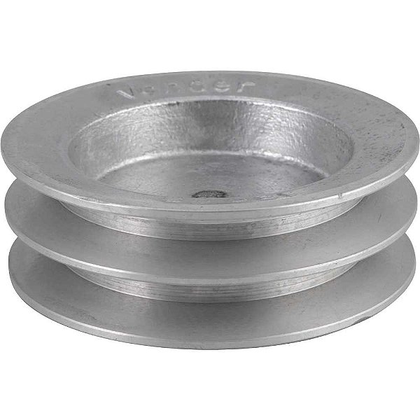 Polia de alumínio 2 canais perfil B 130mm sem furo VONDER