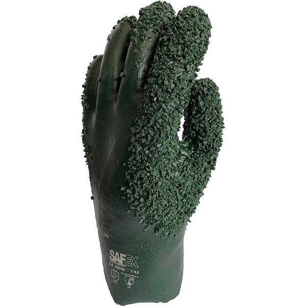 Luva de PVC com palma granulada 26cm SE 6262 PRGSAFEX