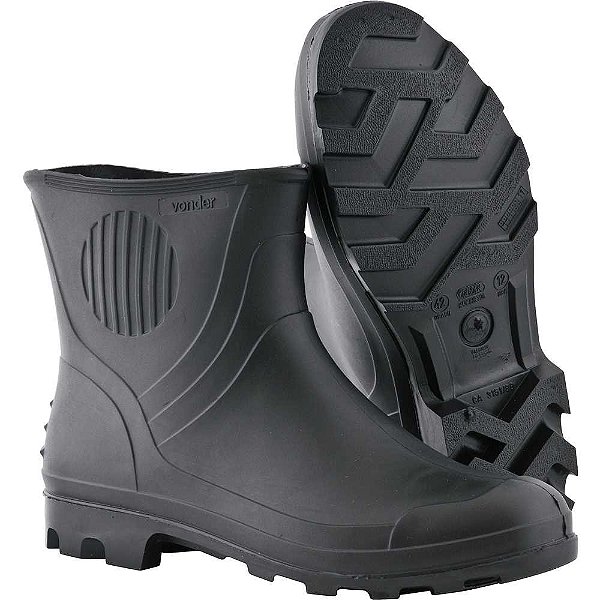 Bota de PVC preta cano 3/4 com forro 40 VONDER