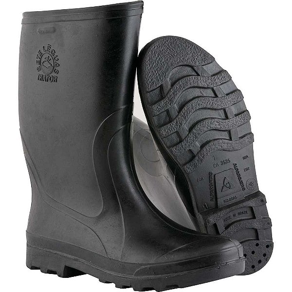 Bota de borracha preta modelo trator cano curto 39 ALPARGATAS