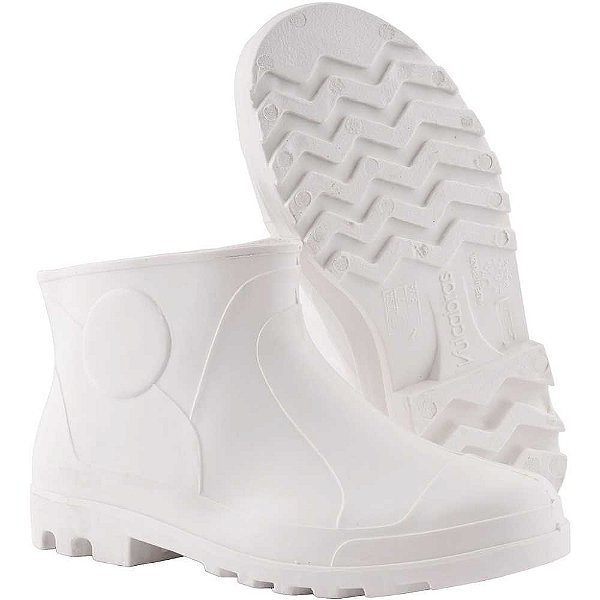 Bota de PVC branca cano curto com forro SOFT 38 VULCABRAS