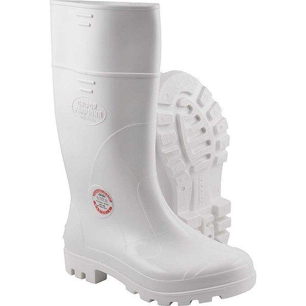Bota de PVC branca cano longo com forro 39 Maxisola CALFOR PAMPEANA