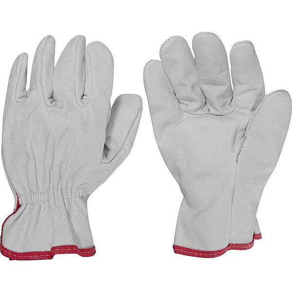 Luva de vaqueta petroleira 7cm kit com 10 pares PLASTCOR