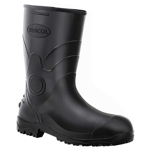Bota de PVC preta cano curto com forro 36 acqualev BRACOL